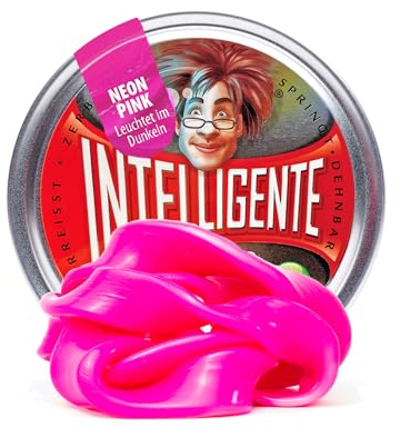 Intelligente Knete - Das Original! Neon-Pink - Leuchtet im Dunkeln - Kinderknete und Therapieknete in einem - besser als jeder Stressball! Für Kinder und Erwachsene (Medium-Dose, 40g)