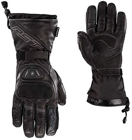 RST Pro Series Paragon 6 Heated CE Mens WP Black Motorcycle Glove L