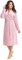 DOROTA Souple peignoir femme tendance avec poches et ceinture, fabriqué dans l'UE (XXL, rose poudré)