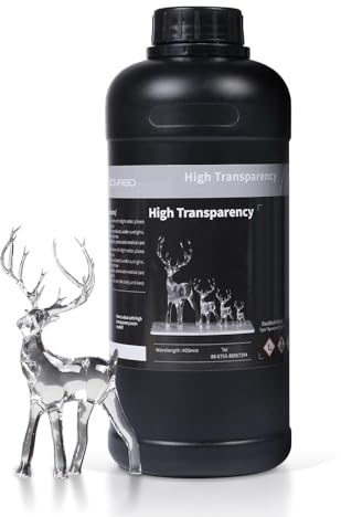 NOVA3D SLA 405nm Rapid Resin Klar Transparent, 1000g LCD UV Photopolymer Resin Harz Transparent nur für 3D-Drucker mit Monochrome Screen…