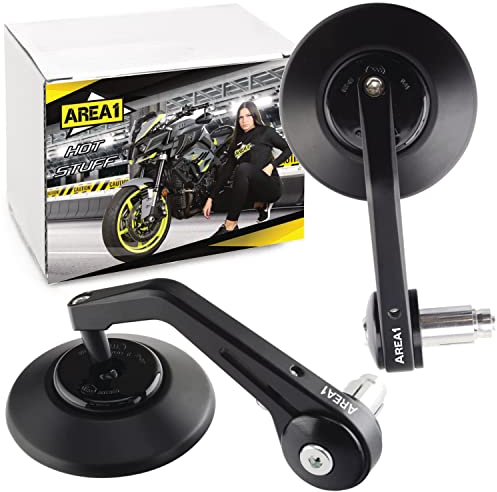 Area1 Motorrad Spiegel Lenkerendenspiegel CNC kompatibel mit RY8, RX8, RY6, Cityblade, Goccia, Superlight, Easy, TX (V53)