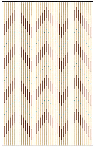 NaMaSyo 31 Stränge Holzperlenvorhang Türvorhang,Hängender Holzperlen-Türvorhang,Dekorationsvorhang aus Holz,90x220cm