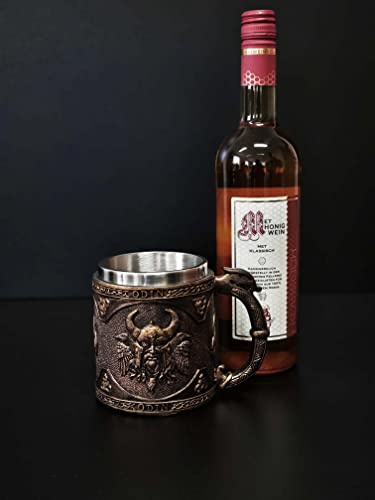 Geschenkset Krug Odin inklusive Met - Honigwein Beerenmet Wikinger Wikingertrunk (Honigwein)