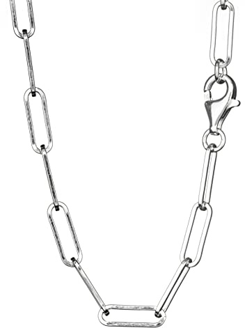 NKlaus Ankerkette 925 Silber (38cm - 80cm) Halskette Langankerkette Breite 4,5mm massiv Collier