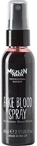 Moon Terror Pro FX Faux Spray de Sang | Maquillage SFX pour Halloween Vampire Zombie Theater | Maquillage à effets spéciaux, Rouge, 60 ml