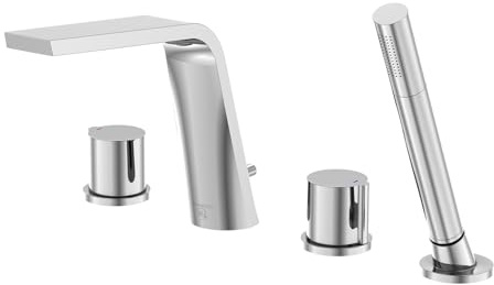 Steinberg Serie 260 Wannenarmatur, Wannenrandmontage, 4-Loch, Ausladung 200mm, 2602400, Farbe: Chrom