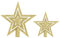 SULOLI 2PCS Glitter Star Christmas Tree Topper Decoration Shatterproof Star Treetop for Christmas Tree Ornament(GOLD)