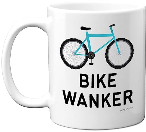 Funny Bike Gifts Mug - Bike W**ker - Rude Funny Christmas for Men Women, Cyclist Mugs Coffee Tea Cup, Novelty Joke Rude Birthday Gift, 11oz Dishwasher and Microwave Safe