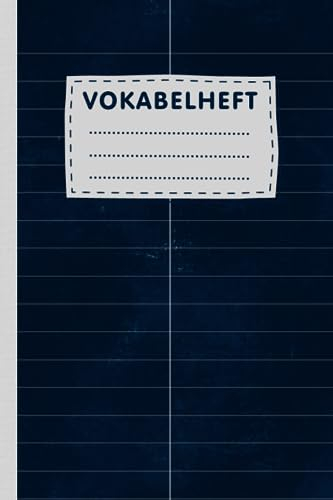 Vokabelheft A5: 2 Spalten | Lineatur 52 | 100 Seiten | mit Inhaltsverzeichnis | für Schule - Englisch, Latein, Französisch