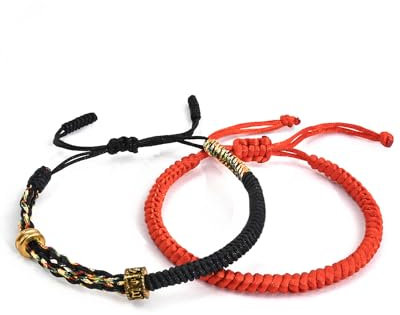 QianSiLi braccialetti portafortuna anello filo rosso del destino braccialetti amicizia regali di coppia bracciale laurea Regali per il rientro a scuola Regali per lei lui