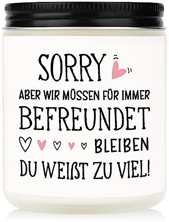 Craftique Geschenk Freundin Geburtstag, Beste Freundin Geschenke - Kerzen im Glas, Geburtstagsgeschenk für Freundin, Freundinnen Geschenk, Freundschaft Geschenke Geburtstag Weihnachten