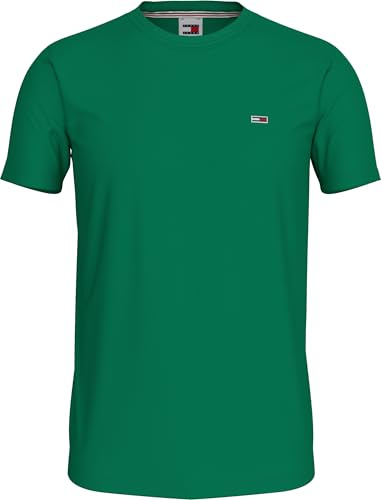 Tommy Jeans Men's Tjm Xslim 2pack Jersey Tee Ext Dm0dm15381 S/S Knit Tops, Green (Green Malachite / White), 6XL Plus