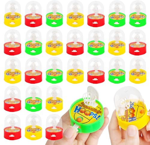 Atiloy 28 Stück Basketball-Partygeschenke für Kinder von 8–12 Jahren, Mini-Basketballspiele, Finger-Basketball-Schießspiele, Desktop-Tisch, Basketballkorb, Fidget-Spiel, Valentinstagsgeschenk,