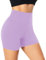 FuelMeFoot Radlerhose Damen Kurze Sporthose High Waist Shorts Leggings Unterhosen Sommer Leggins Fitness Hotpants Gym Bike. A08-Lavendel S/M