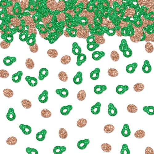 100 Stück Avocado-Konfetti, grüne Glitzer-Avocado-Piñata, Tischkonfetti für Babyparty, Hello Avocado-Papierstreuung, mexikanisches Festival, Party, Tischdekoration