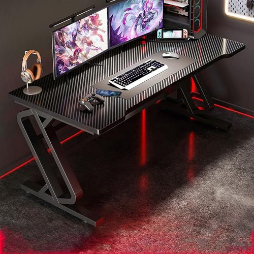 VELPEN Mesa Gaming, Escritorio En L, Mesa Escritorio, Cajonera Escritorio, Escritorio De Oficina Simple Para Dormitorio, Mesa De Trabajo Con Soporte Para Anfitrión, Muebles ( Size : 55.1*23.6*29.5IN )