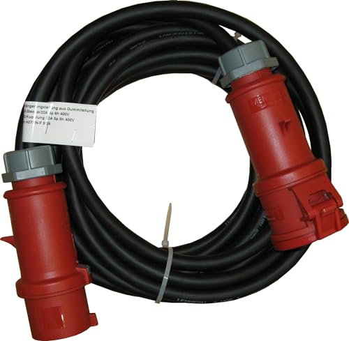 Aktobis - Cavo di collegamento CEE 32A H07RN-F 5G4 con attacco e spina, IP44