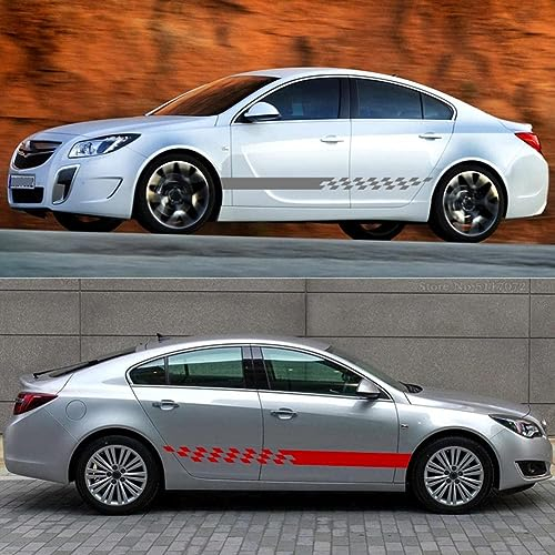 Karosserie Kofferraum Dekoration Aufkleber Taille Linien Aufkleber Tür Seitendekor Aufkleber für Opel Insignia,D-Grey