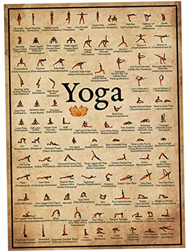 Milisten Yoga Poster Yoga Haltung Wanddekoration Handgefertigte Wanddekoration Bild Zarte Bilddekoration Haushalts Wandbild Wand Dekor Wandbild Wand