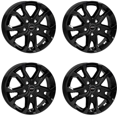 4x AUTEC Felgen Alufelgen KISO 7.0x17 ET55 5x120 Schwarz kompatibel mit MAN TGE