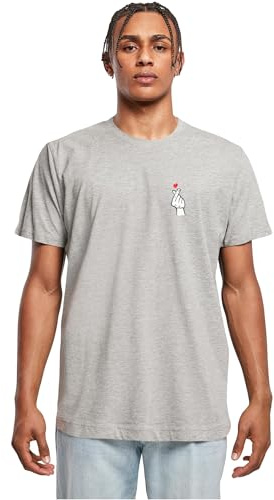 Mister Tee Herren Love Sign Tee 2.0 Heather Grey, M