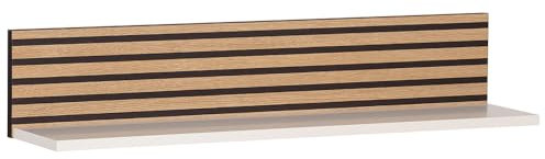 Lomadox Regal Wandregal Wandboard Aktenregal Büroregal Büromöbel Bücherregal modern in weiß Akustikpaneel-Optik