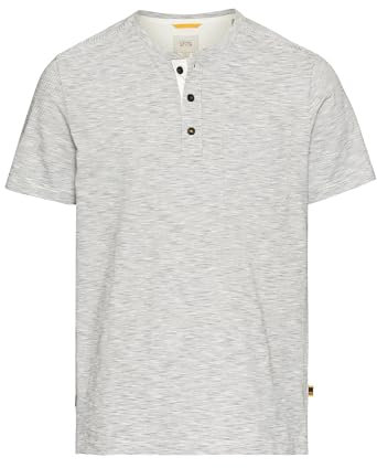 camel active Herren Kurzarm Henley aus Reiner Baumwolle Beige, Menswear-XL