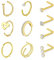 NIUSIMAN Nasenpiercing,Gold Nose Stud Nose Ring Set mit Zirkonia Herz 10 Stück Nasen Piercing Schmuck 20G(0.8mm) L Shaped Screw Piercing Schmuck für Männer und Frauen