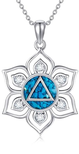 ONEFINITY Halskette Mit Aa Nüchternheit 925 Sterlingsilber Halskette Mit Anonymen Alkoholikern Schmuck Für Frauen Und Männer