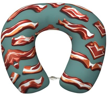 HJLUUFT Nackenstützkissen mit gestreiftem Speckmuster, zum Schlafen, Camping-Essentials, Camping-Kissen, bequem zum Ausruhen