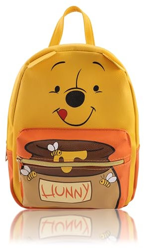 Disney Winnie Puuh Rucksack für Damen, Herren, Unisex, niedlicher Mini-Rucksack aus PU-Leder, 25,4 cm, Winnie Puuh 2, 10 x 8 x 0.75 inches