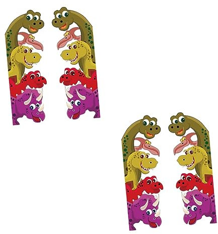 HOMSFOU 4stücke Dinosaurier Wandtattoos Für Kinderzimmer Selbstklebende Wandsticker Für Lebendige Dekoration Und Schlafzimmer Links Und Rechts