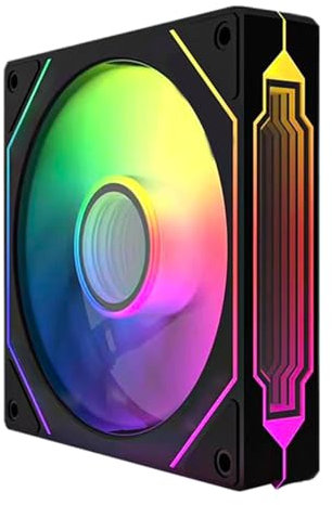 TZMRIT 4PRO Ventilateur de boîtier miroir Infinite 120 mm [4 broches PWM] & [5 V 3 broches ARGB] [HDB] [1600 tr/min]