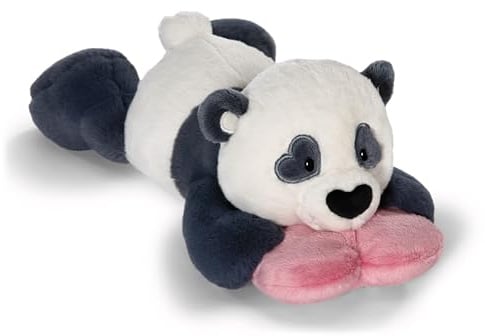 NICI Kuscheltier Love Panda mit Herz 20cm - schwarz - Weiches Plüschtier – niedliches Stofftier zum Kuscheln & Spielen – tolle Geschenkidee für Kinder & Erwachsene | 62613