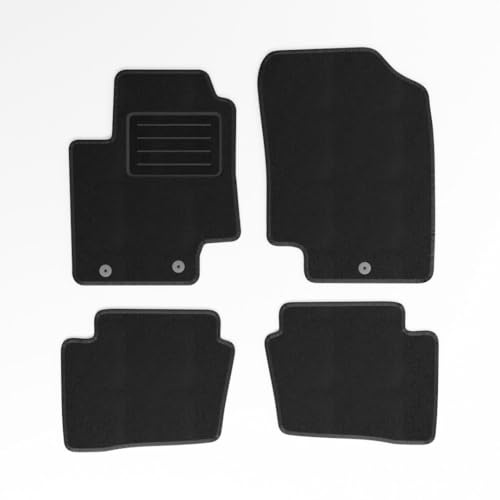 Mats4all Textil Fussmatten Passend für Hyundai i20 2010-2014 | rutschfest | Mit Verstärkung | 4-teilig