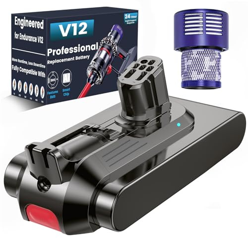 Ecovoltix V12 Akku für DysonV12, Akku für V12 Detect Slim SV20 SV26 SV30 SV34 SV35 SV46 965470-01 394167-1 386706-85