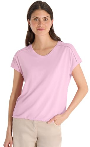 Damen T-Shirt mit V-Neck und Spitzendetail