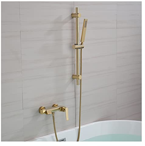 Bidet Sprayer， Single Handle Filler Mixer Tap for Bathroom Gold Taps Shower Set,Gun Grey(Brushed Gold)