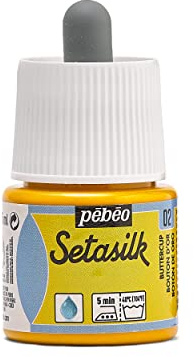 PEBEO 181-002 45 ml Setasilk Silk Painting Bottle, Butter Cup