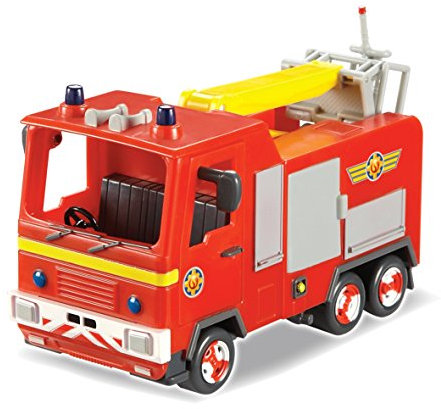 Jfireman Sam Jupiter Age 3+ the Fire Engine. Open the door and unwind the hose ready for action. Raise the crane arm with rescue platform to save the day