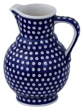 Boleslawiec Pottery Milk and water jug, 1.75L, Original Bunzlauer Keramik, Decor 42