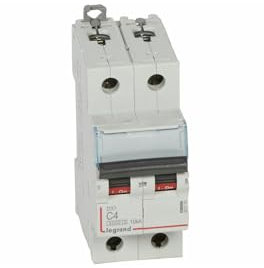 407779 Disjoncteur Bipolaire 4a - 2p Courbe C - 6/10ka - à Vis - Legrand Dx3