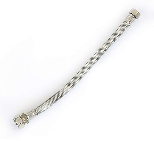 15mm x 3/8 BSP Flexible Small European Thread Cistern Inlet Valve Connector 300mm