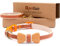 Pettsie Katzenhalsband mit Schleife & Freundschaftsarmband–Verstellbares Baumwoll-Halsband mit Sicherheitsverschluss für Katzen & Kätzchen–Geschenkset für Katzenfreunde & Tierliebhaber, 8-11'',Orange