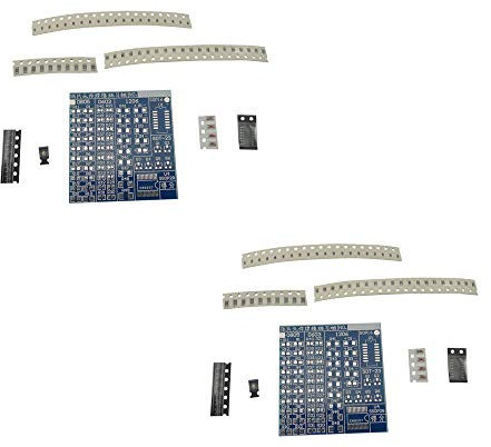 Aihasd 2 X SMT SMD Componente piastra saldata saldatura DIY Kit Resistore Diodo Transistor di Elettronica principianti