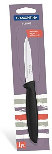 Tramontina - Cuchillo Pelador de Verduras - Plenus - Negro 3 - Acero Inoxidable