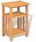 Festnight Beistelltisch mit Zeitungsablage Massives Eichenholz Holztisch 27 x 35 x 55 cm Braun