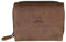 BROWN BEAR Geldbörse Damen Leder Vintage Braun RFID-Schutz mit Münzfach - Echtleder Portemonnaie groß viele Fächer - Business Geldbeutel mit Überschlag Reißverschluss & 12 Kartenfächer - BB Mandy BR