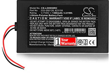 Battery Replacement for LOGITECH 915-000257, 915-000260, Elite, Harmony 950 part NO 533-000128, 623158