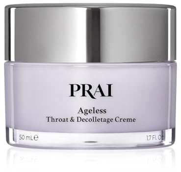 PRAI Ageless Throat & Decolletage Creme 50ml - Anti-Ageing Neck Cream | Tightens & Firms Skin, Reduces Wrinkles - Luxury, Collagen Boosting Moisturiser With Hyaluronic Acid - 7 Day Results